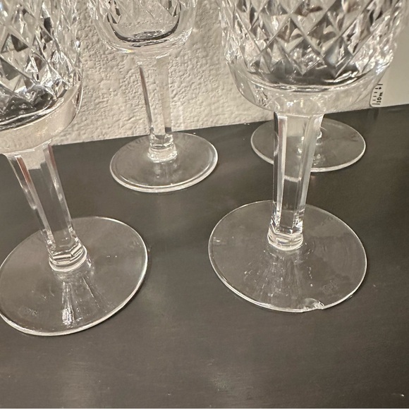 Waterford Crystal Wine Glass Set - Clear 4 glasses true vintage from Ireland - Picture 4 of 6